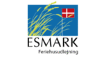 Esmak Feriehusudlejning logo med dansk flag og kornaks.